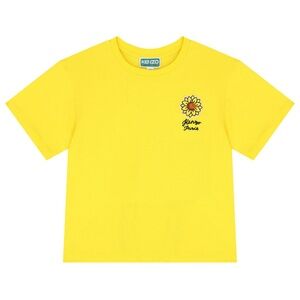 Kenzo Kids Yellow Sunflower T-Shirt Size 2 Short Sleeves